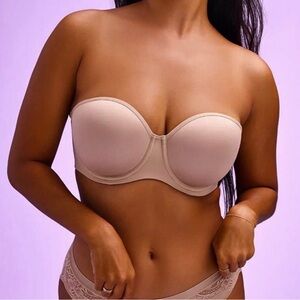 ThirdLove | 24/7 Strapless Convertible Bra — Nude Size 34E (DD)